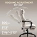 DOWINX Fabric Office Chair, Ergonomic Gaming Computer Chair with Footrest, Lumbar Support, Swivel Wheels for Home, Office - LS-6653F